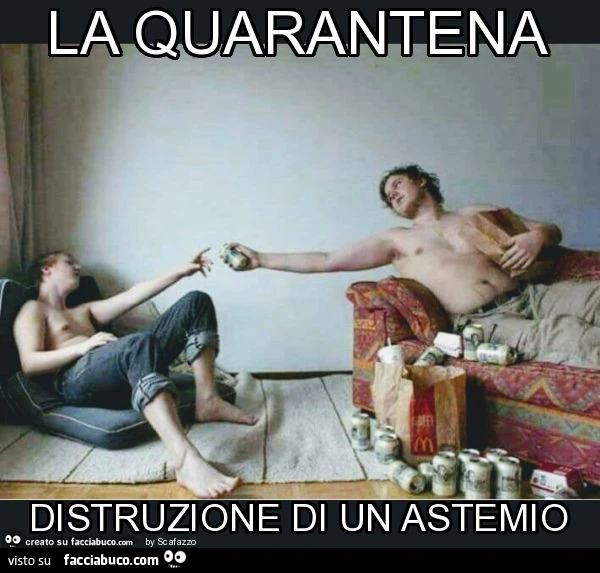 La quarantena distruzione di un astemio