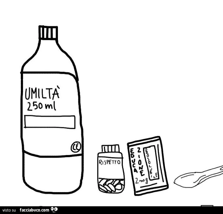 Umiltà 250 ml e pillole di rispetto