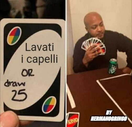 Pelato nero gioca a uno