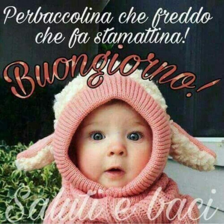 Che freddo che fa stamattina buongiorno