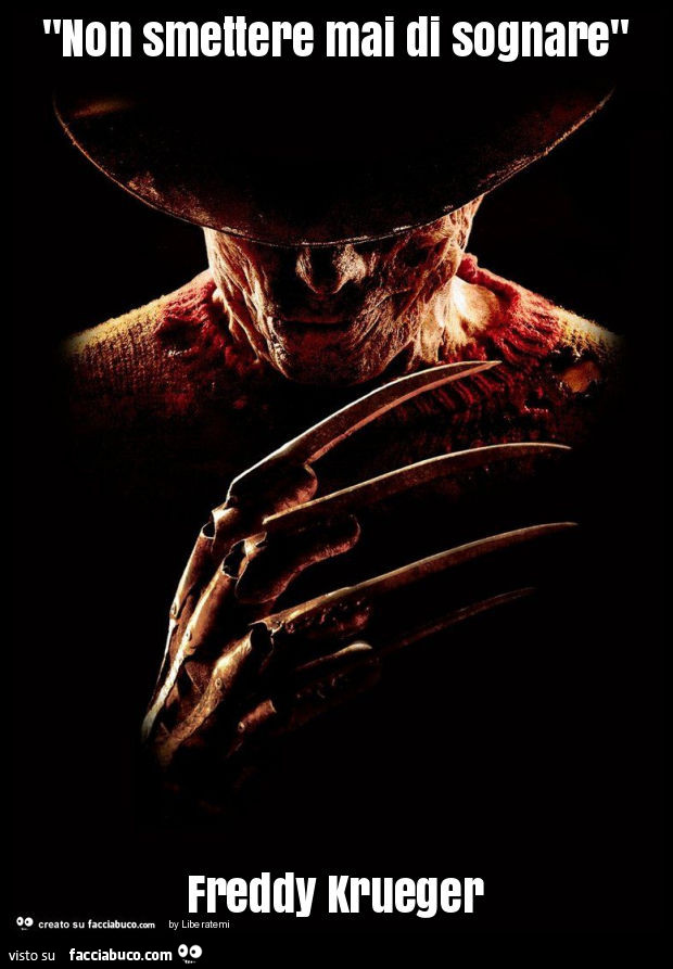 Non smettere mai di sognare, Freddy Krueger' Adesivo