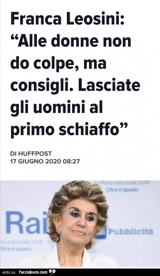 Franca Leosini: alle donne non do colpe, ma consigli. Lasciate gli uomini al primo schiaffo
