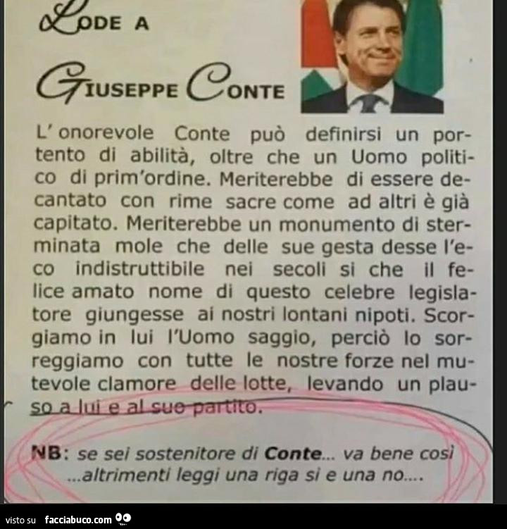 Lettera aperta per Giuseppe Conte
