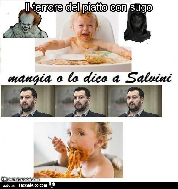 Il terrore del piatto con sugo