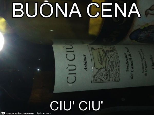 Buona cena ciù ciù