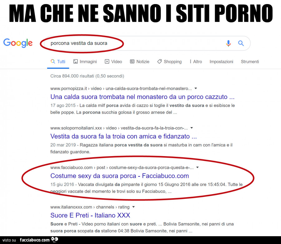 Porcona vestita da suora. Ma che ne sanno i siti porno