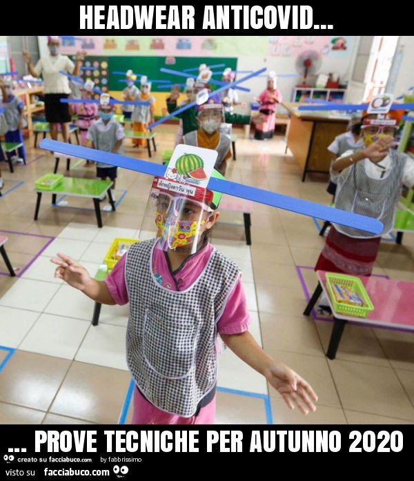 Headwear anticovid… prove tecniche per autunno 2020