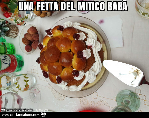 Una fetta del mitico babà