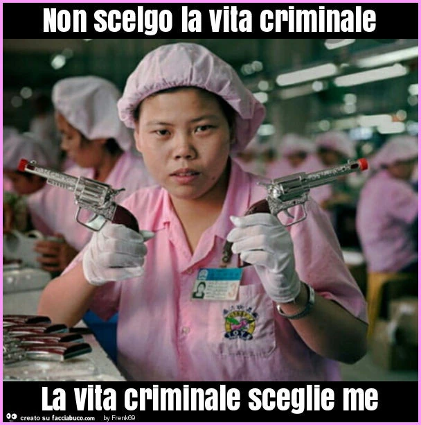 Non scelgo la vita criminale la vita criminale sceglie me