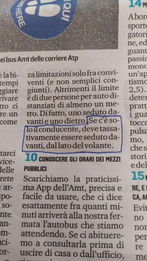 Conducente lato volante