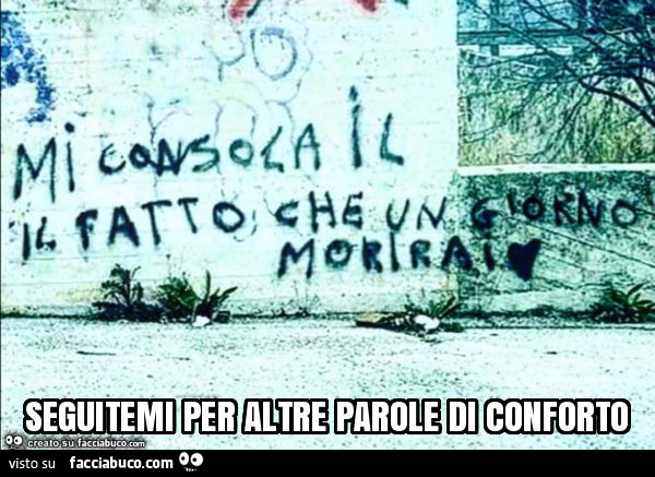 Seguitemi Per Altre Parole Di Conforto Facciabuco Com