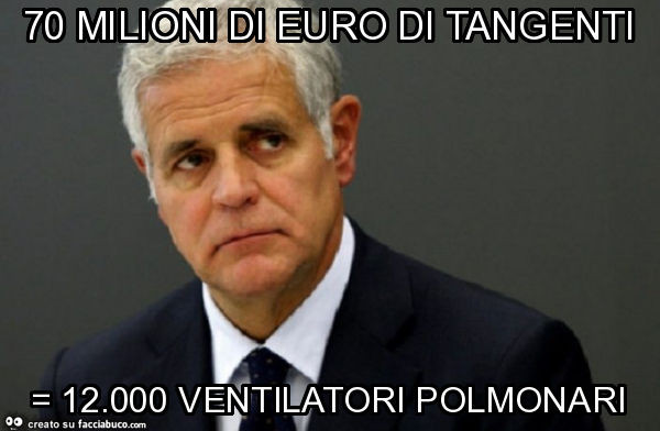 70 milioni di euro di tangenti = 12.000 ventilatori polmonari
