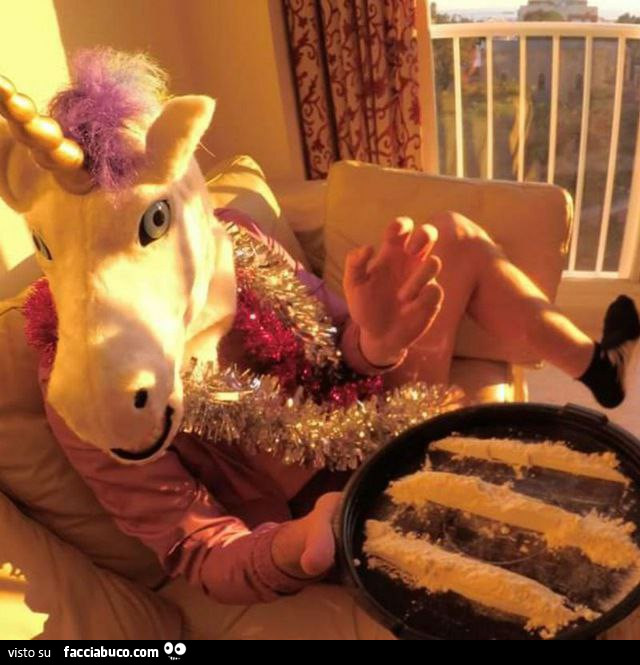 L'unicorno con il dolce