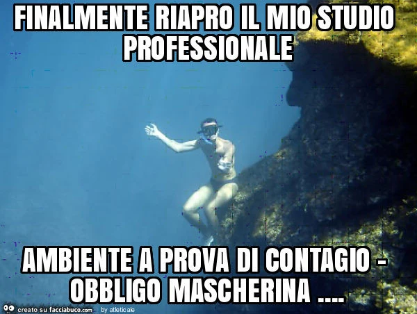 Finalmente riapro il mio studio professionale ambiente a prova di contagio - obbligo mascherina