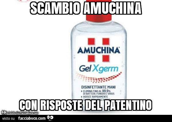 Scambio amuchina con risposte del patentino