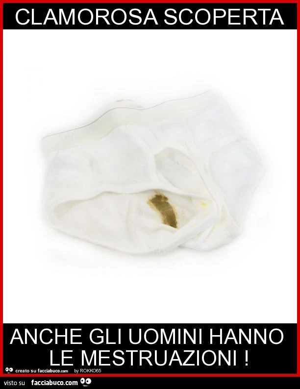 Clamorosa scoperta anche gli uomini hanno le mestruazioni