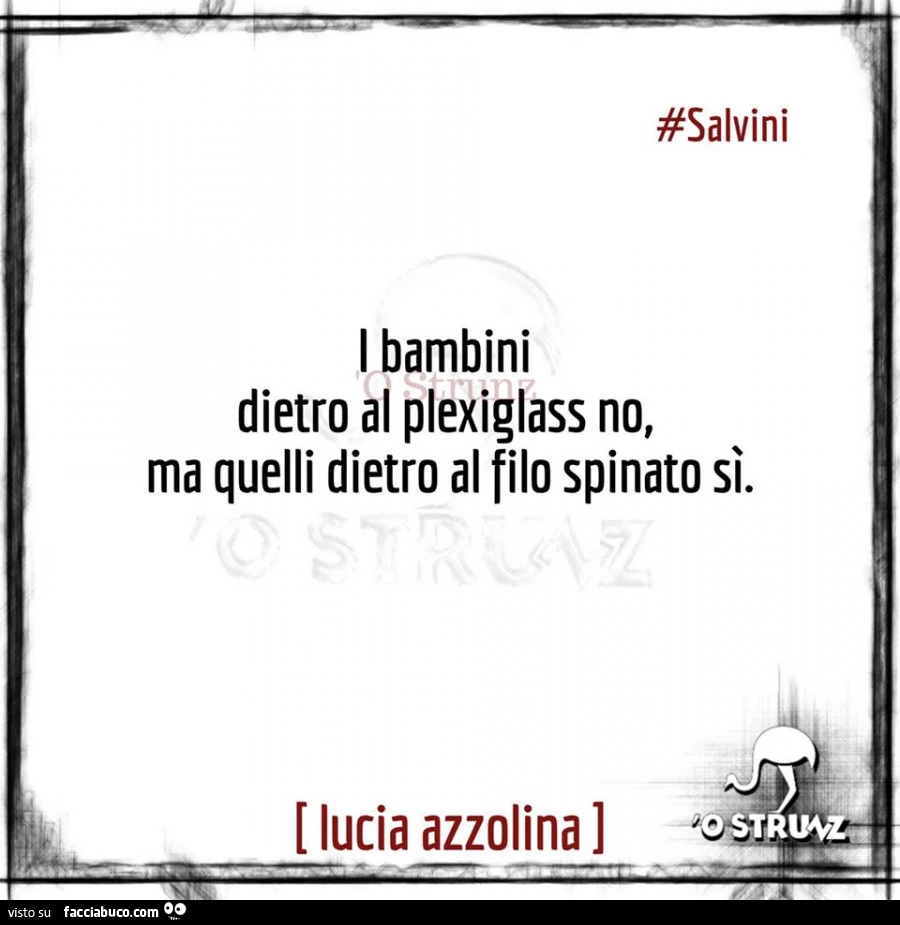 I bambini dietro al plexiglass no, ma quelli dietro al filo spinato sรฌ