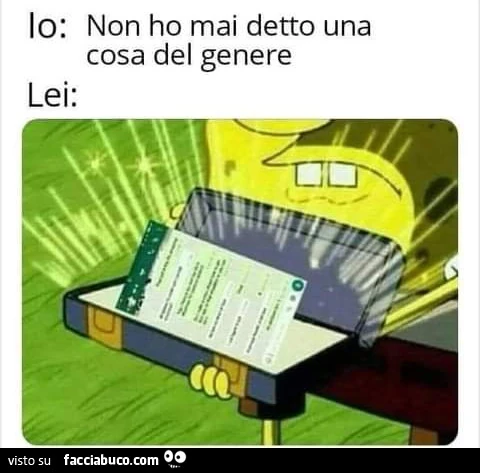 Io non ho mai detto una cosa del genere lei