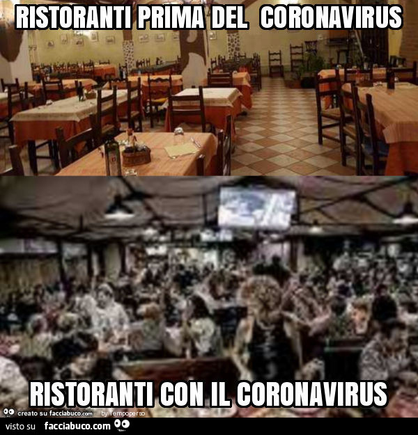 Ristoranti prima del coronavirus ristoranti con il coronavirus