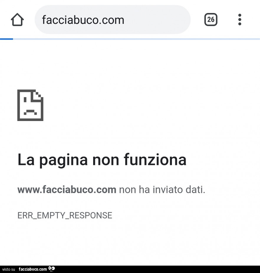 La pagina non funziona