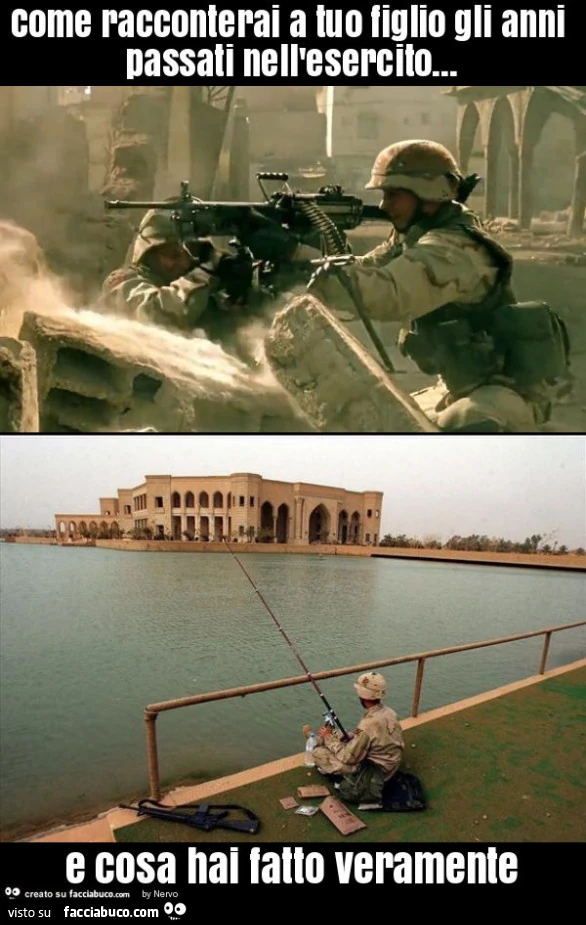 Come racconterai a tuo figlio gli anni passati nell'esercito&hellip; e cosa hai fatto veramente
