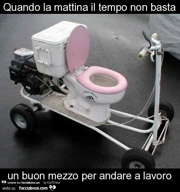 Quando la mattina il tempo non basta un buon mezzo per andare a lavoro