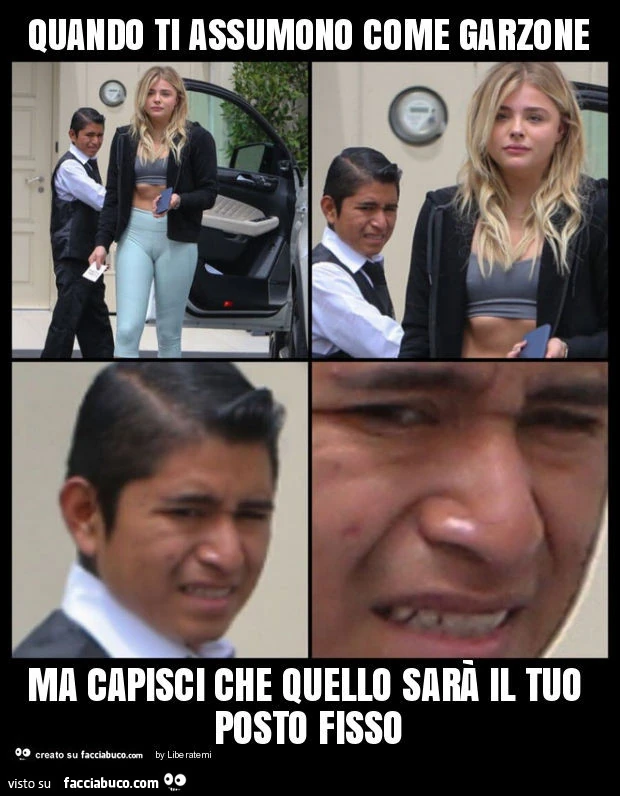 Quando ti assumono come garzone ma capisci che quello sarà il tuo posto fisso