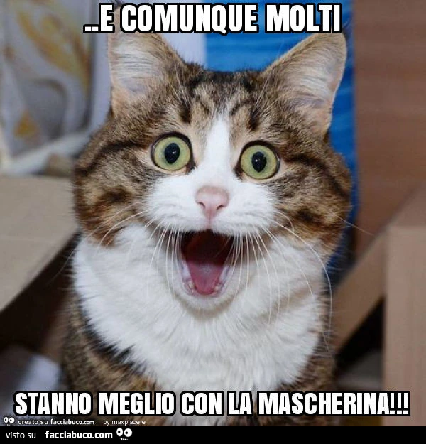 E comunque molti stanno meglio con la mascherina