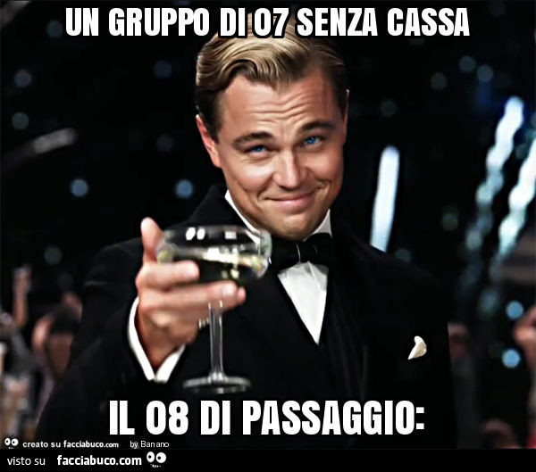 Un gruppo di 07 senza cassa il 08 di passaggio